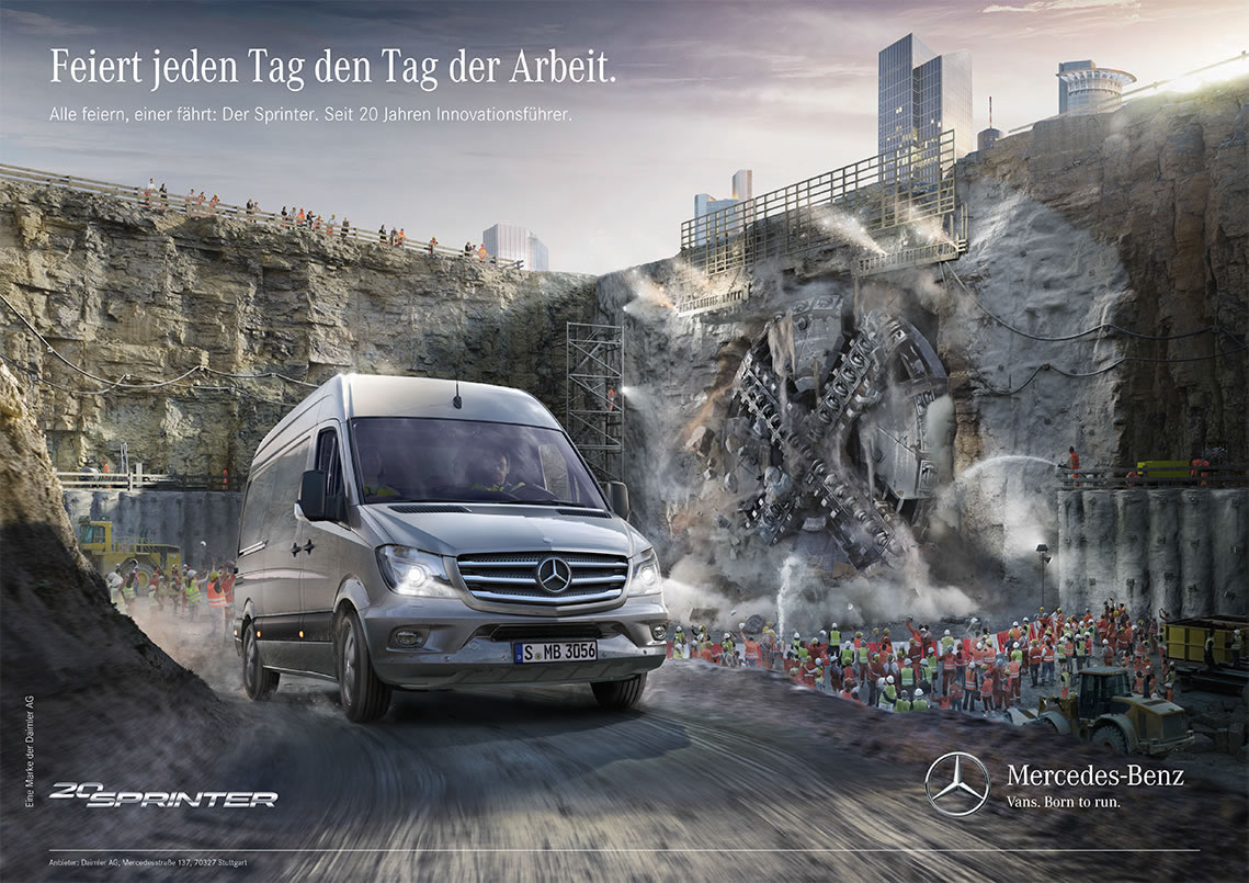 Fotoproduktion Locationscouting Mercedes Sprinter Martijn Oort Tunneljpg